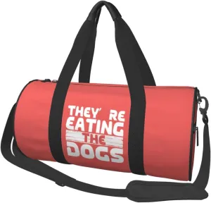 They'Re Eating The Dogs Duffel Bag Gym Bag Travel Sports Tote Large Foldable Beach Swim Yoga9