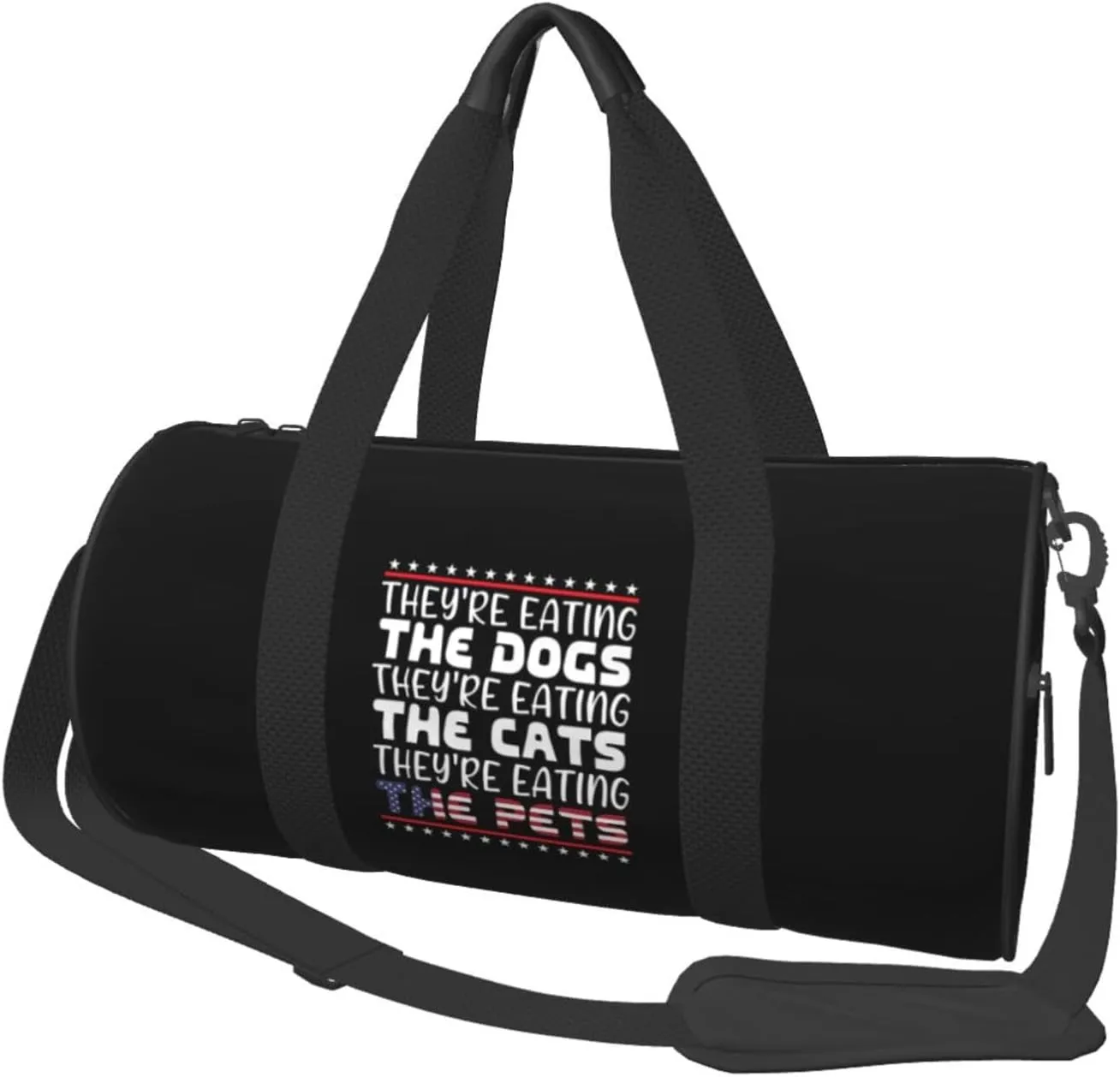 They'Re Eating The Dogs, Eating The Cats Duffel Bag Gym Bag Travel Sports Tote Large Foldable Beach Swim Yoga1