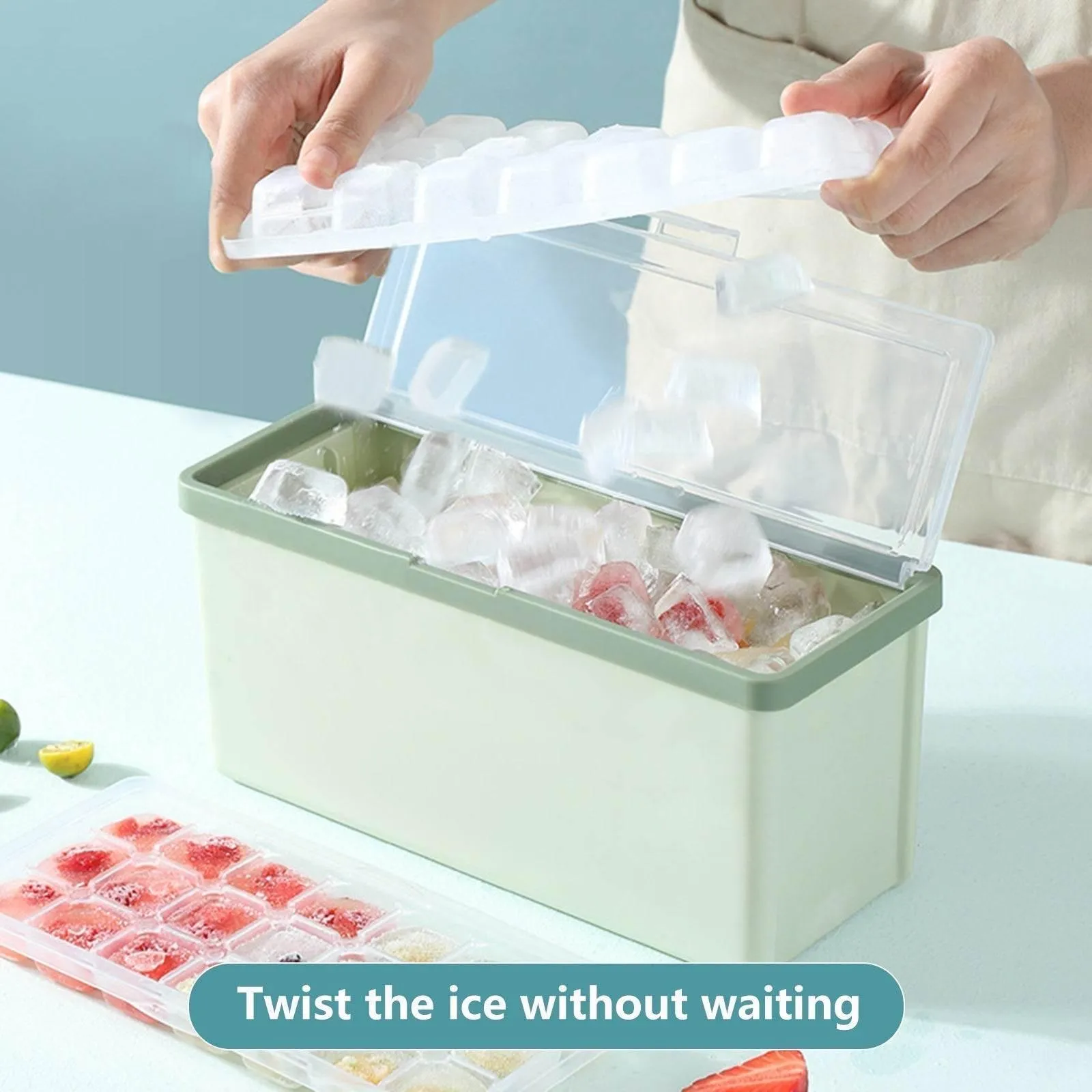 Three-Layer Ice Cube Tray - Multi-Compartment Ice Maker