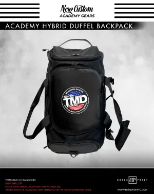 TMDHOUSE Brazilian Jiu jitsu Academy Hybrid Duffel Backpack #782 A