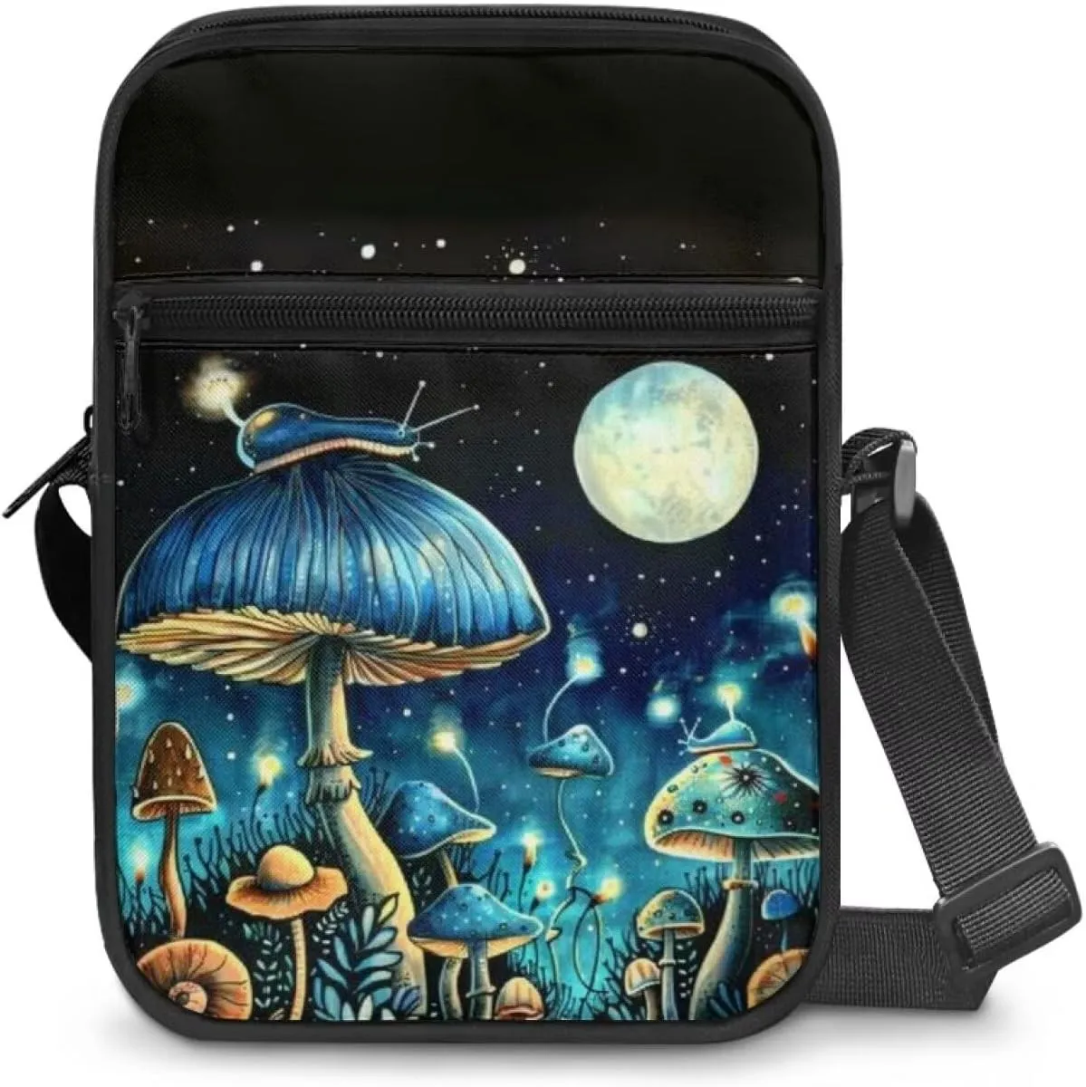 TODIYADDU Trendy Messenger Bag for Women Men Mini Shoulder Bag with Front Pocket Sling Purse Chest Bag for Small Items Gifts