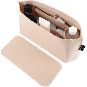 TOPTRENDS tote bag organizer insert, Felt Tote Bag Organizer for Handbags, 10 Compartments & Base Shaper, Fits Neverfull MM, Speedy, Longchamp & More – Soft, Lightweight & Durable (30x15x18 CM)