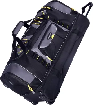 TPRC Sierra Madre II Upright Rolling Duffel Bag, Black/Gray, 36-Inch