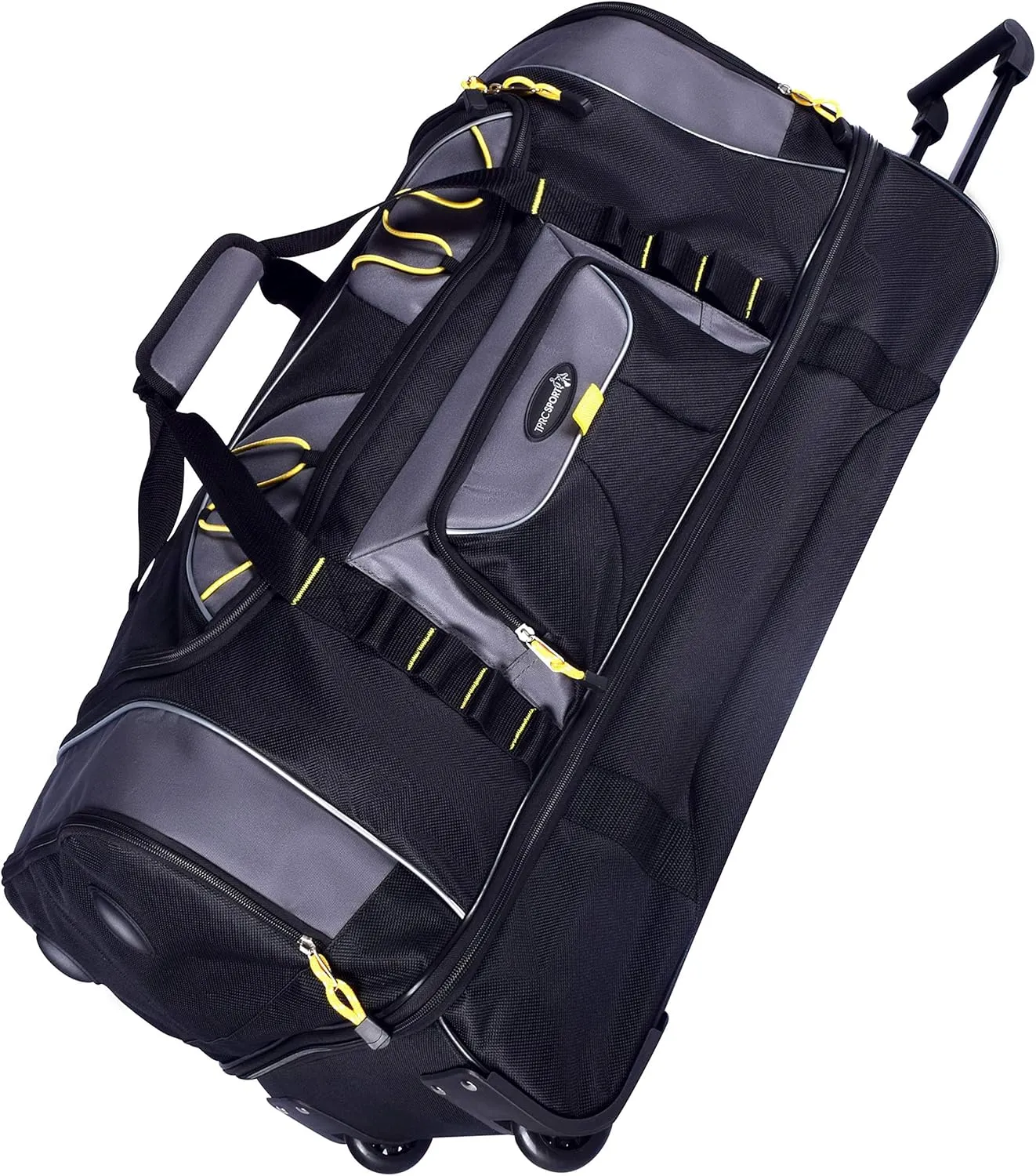 TPRC Sierra Madre II Upright Rolling Duffel Bag, Black/Gray, 36-Inch