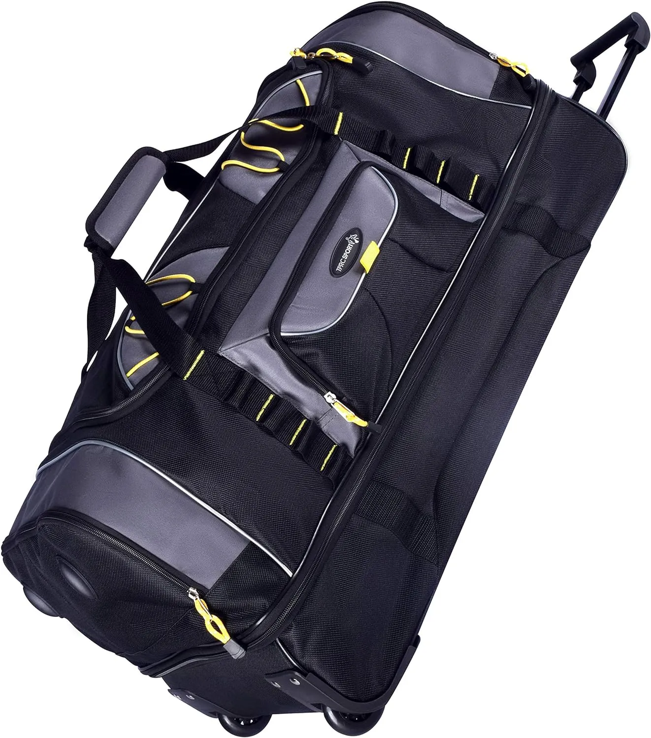 TPRC Sierra Madre II Upright Rolling Duffel Bag, Black/Gray, 36-Inch
