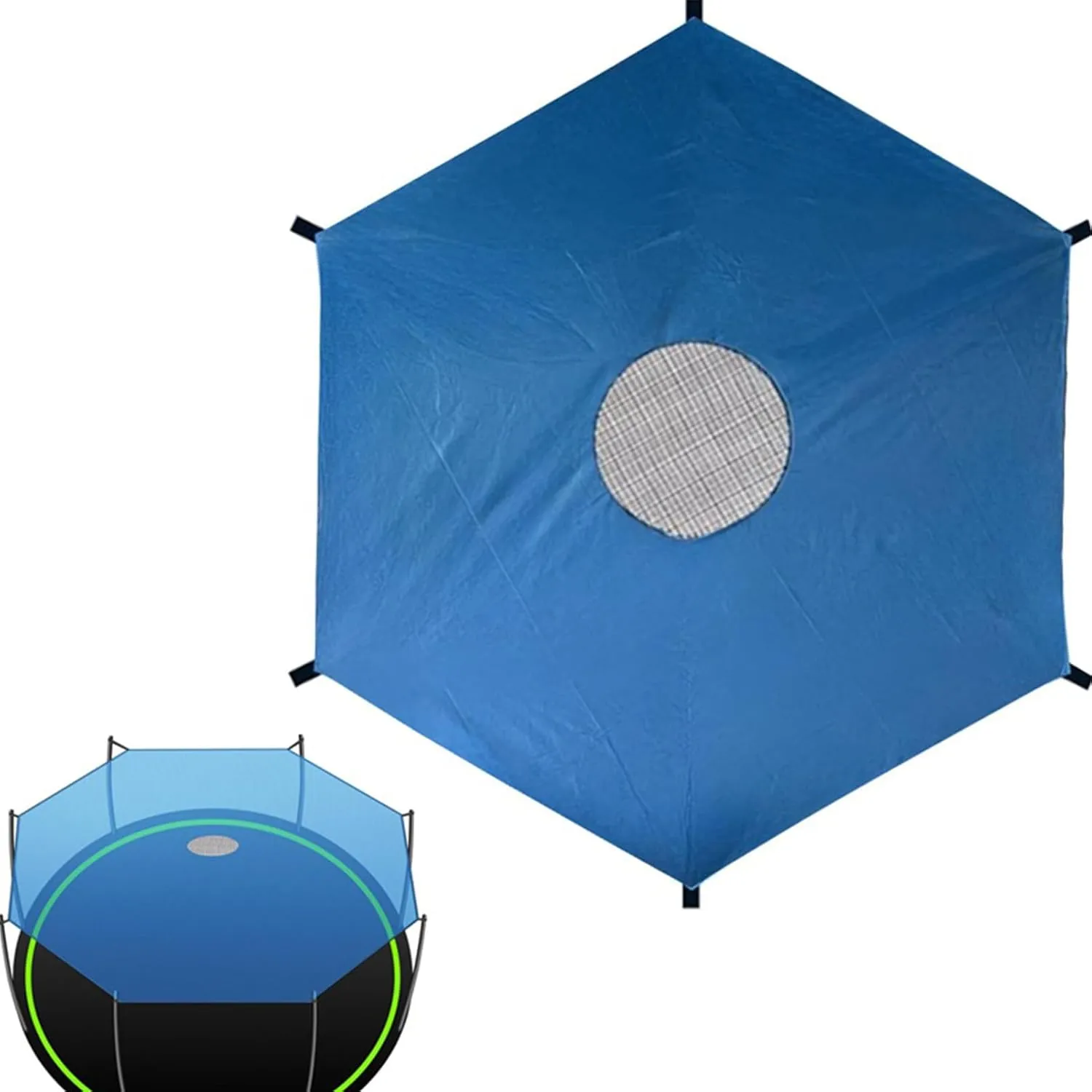 Trampoline Shade Cover Sun-Protection Anti-UV Sunshade Outdoor Courtyard Trampolines Canopy Accessories, Easy to Install