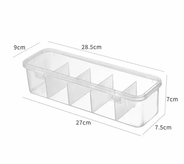 Transparent 4 Compartment Box