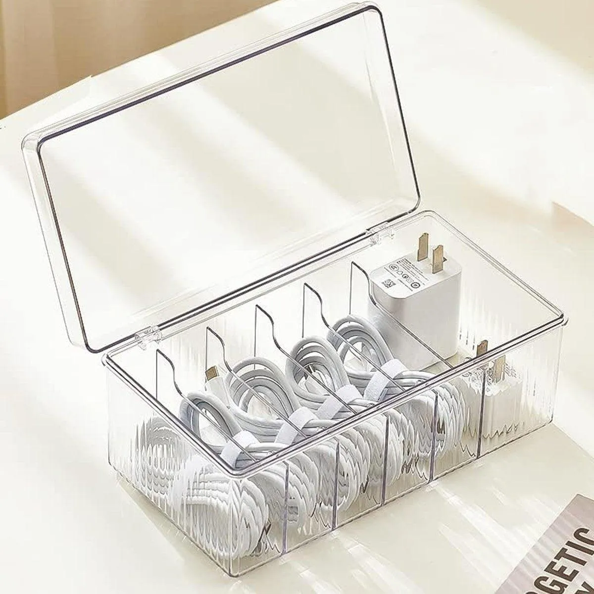 Transparent Dustproof Cosmetic Storage Box with Lid Makeup Organizer Case