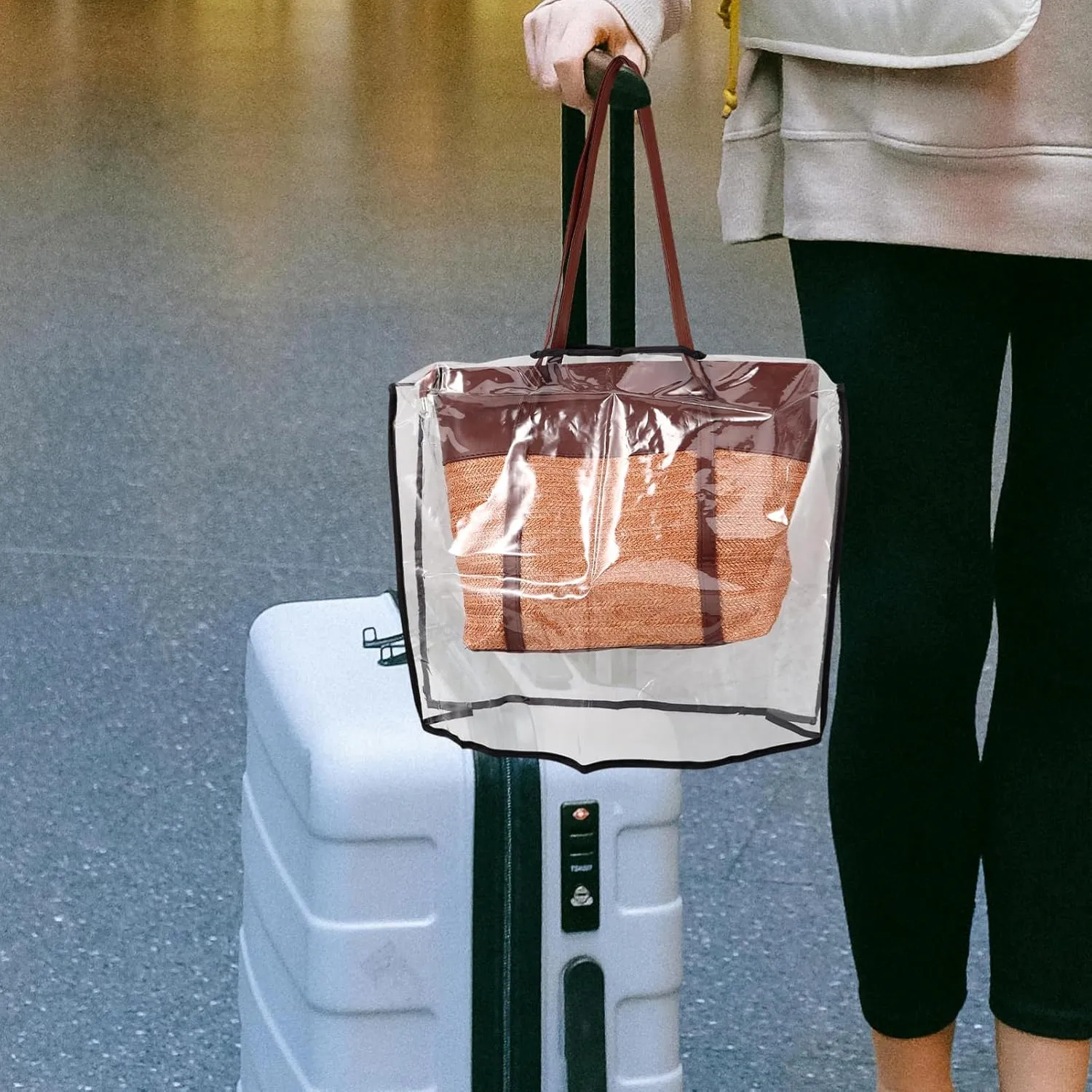 Transparent Hand Bag Cover Hand Tote Rain Shield Tote Supply Tote Bag Raincoat Rain-Proof Handbag Cover