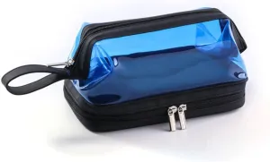 Transparent Portable Travel Storage Bag TPU Woman Makeup Toiletries Double Layer Handbag for Business Sports (Color : D, Size : 1) (D 1)
