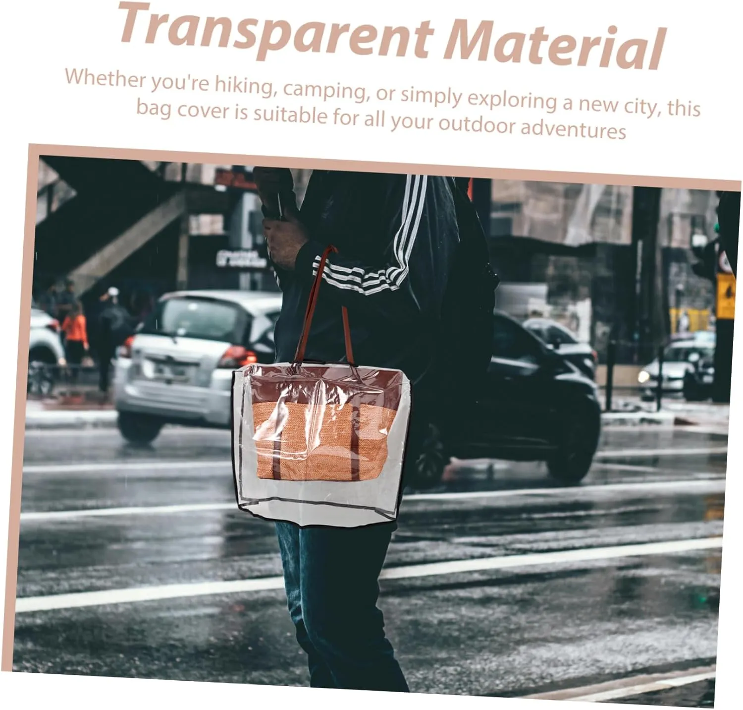 Transparent Purse Rain Cover Hand Bad Rain Shield Travel Bag Handbag Dust Covers Large Tote Bag able Bag