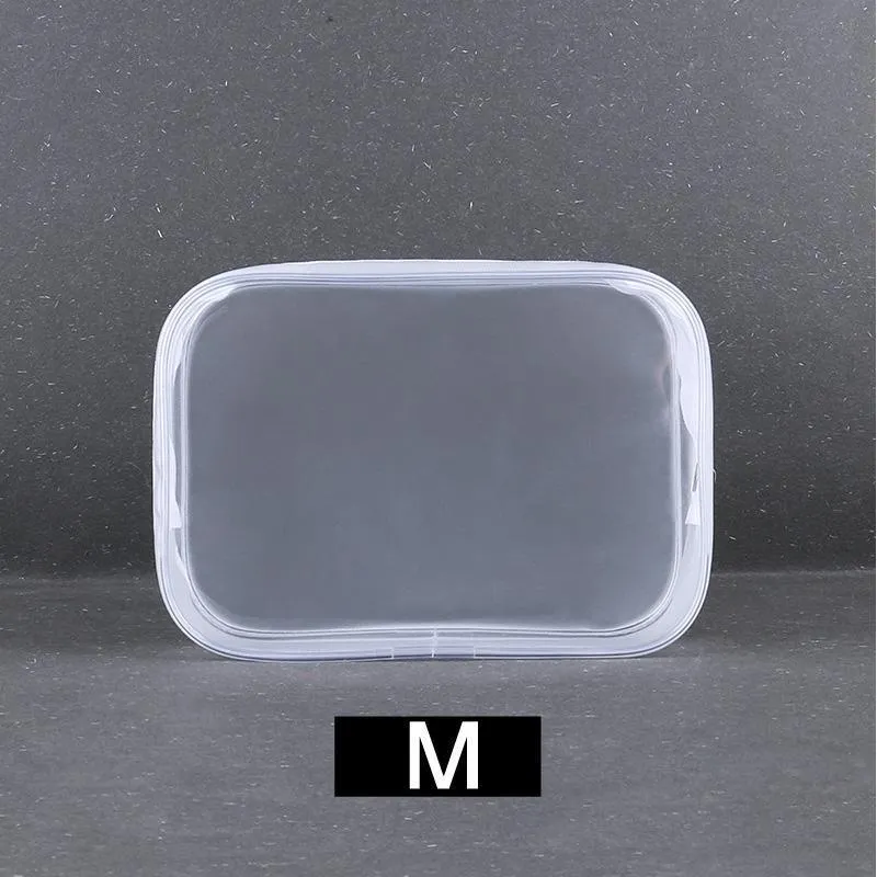 Transparent PVC Cosmetic Bag Waterproof Lightweight Travel Organizer  4Sizes