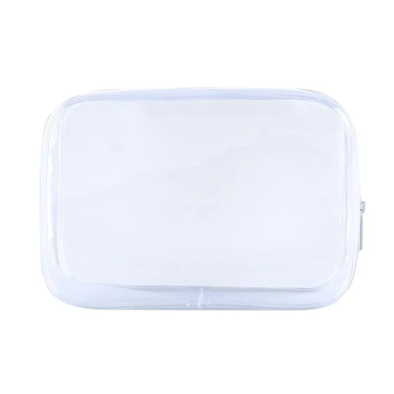 Transparent PVC Cosmetic Bag Waterproof Lightweight Travel Organizer  4Sizes