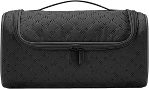 Travel Case, Carrying Bag, Hair Dryer Travelers Stylish Portable Sturdy Polyester Cotton, Top Handle Design Multi-Function Storage (Black), Makeup Cosmetic Bag For Daily Use, Event