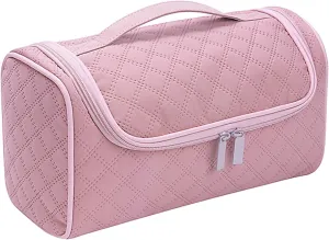 Travel Case, Carrying Bag, Hair Dryer Travelers Stylish Portable Sturdy Polyester Cotton, Top Handle Design Multi-Function Storage (Black), Makeup Cosmetic Bag For Daily Use, Event
