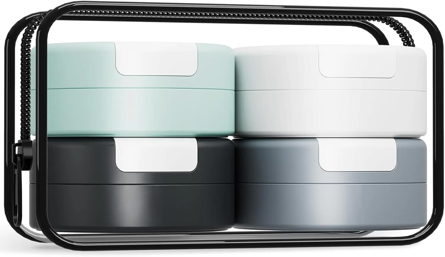 Travel Containers for Toiletries, Magnetic Travel Containers, TSA Approved Cream Jars with Toiletry Bag, Leak-proof Small Jars with Multiple Labels for Better Organization