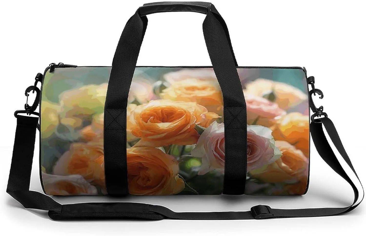 Travel Duffel Bag for Men And Women,Beautiful Rose Bouquet Waterproof Sports Fitness Bag Portable Travel Duffel Bag