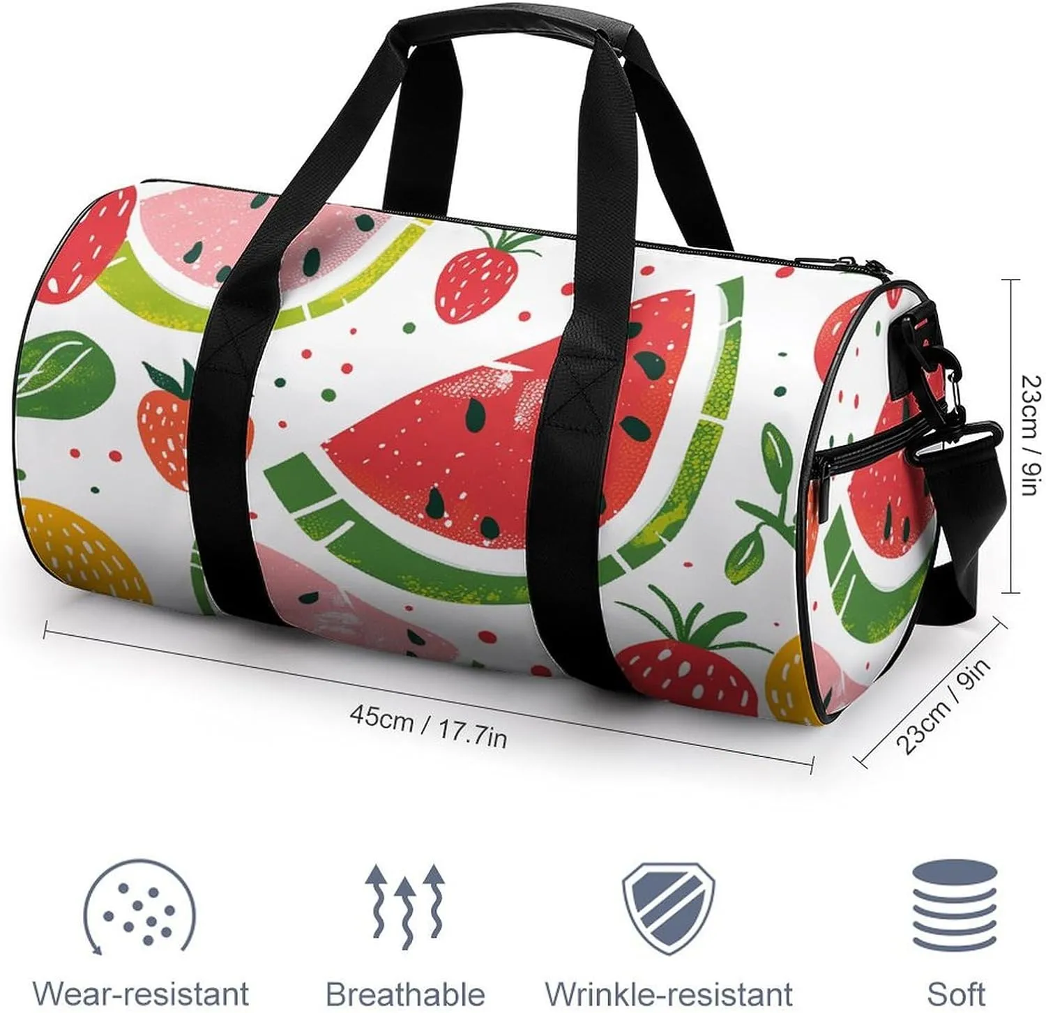 Travel Duffel Bag for Men And Women,Bright Coral Red Waterproof Sports Fitness Bag Portable Travel Duffel Bag