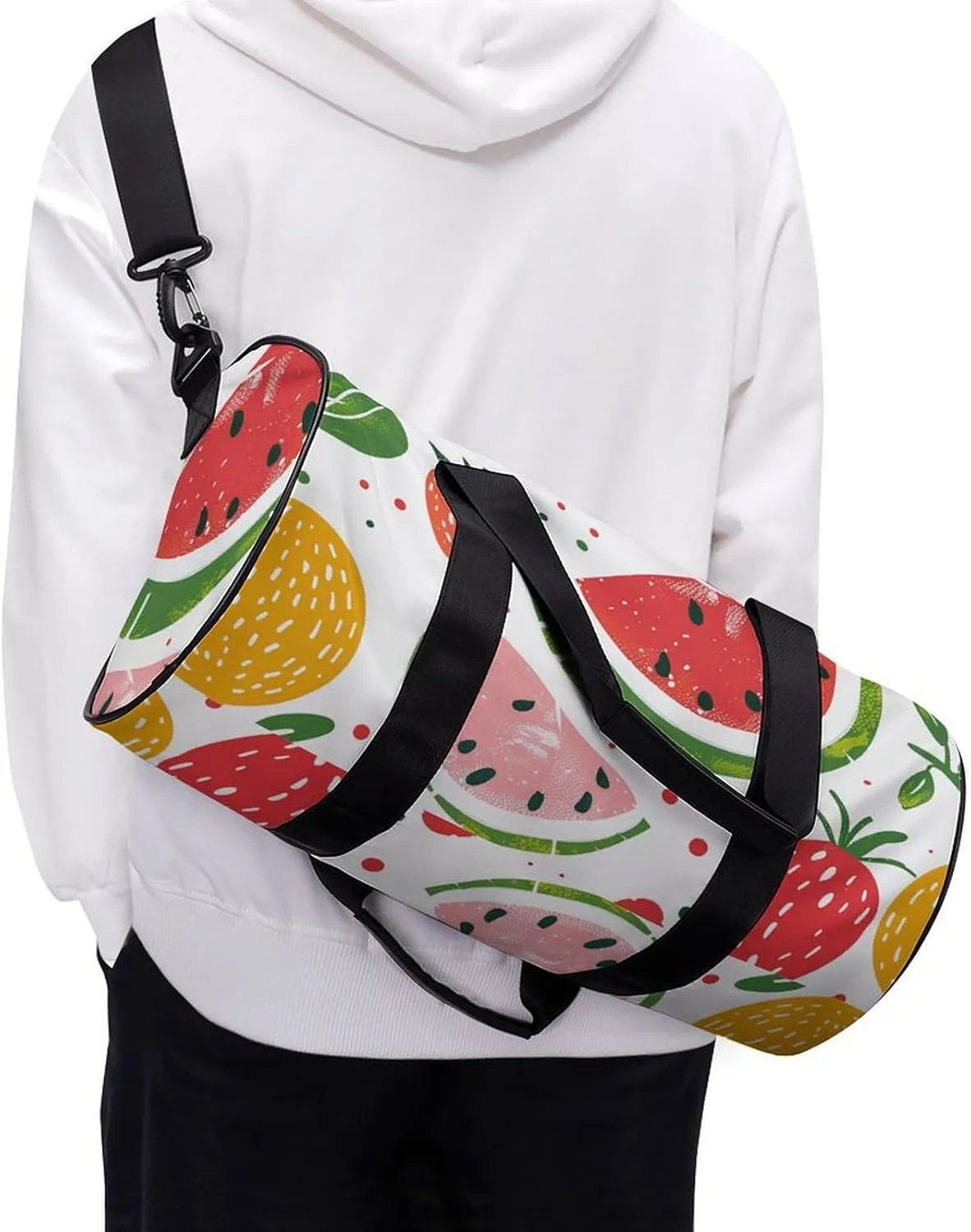 Travel Duffel Bag for Men And Women,Bright Coral Red Waterproof Sports Fitness Bag Portable Travel Duffel Bag