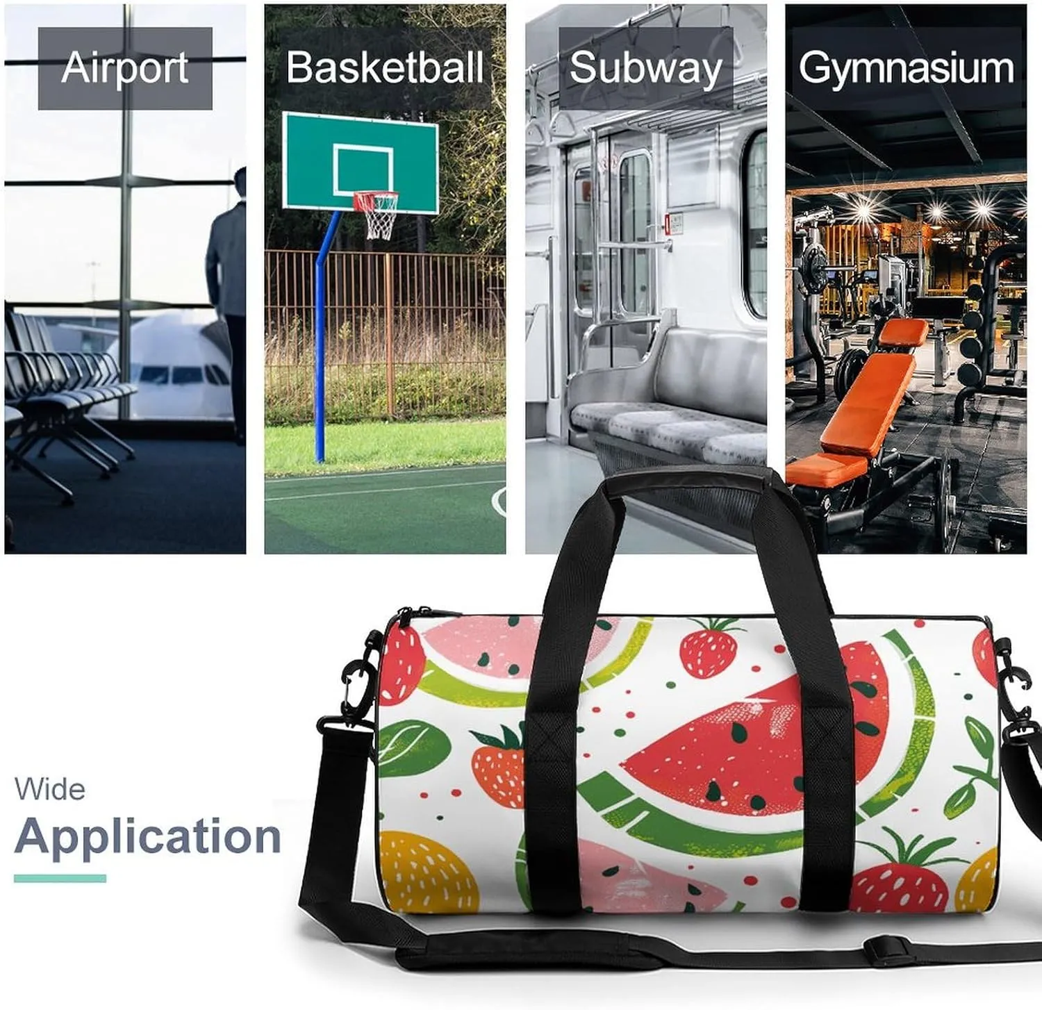 Travel Duffel Bag for Men And Women,Bright Coral Red Waterproof Sports Fitness Bag Portable Travel Duffel Bag
