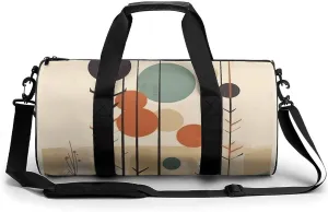 Travel Duffel Bag for Men And Women,Circular Style Pattern Waterproof Sports Fitness Bag Portable Travel Duffel Bag