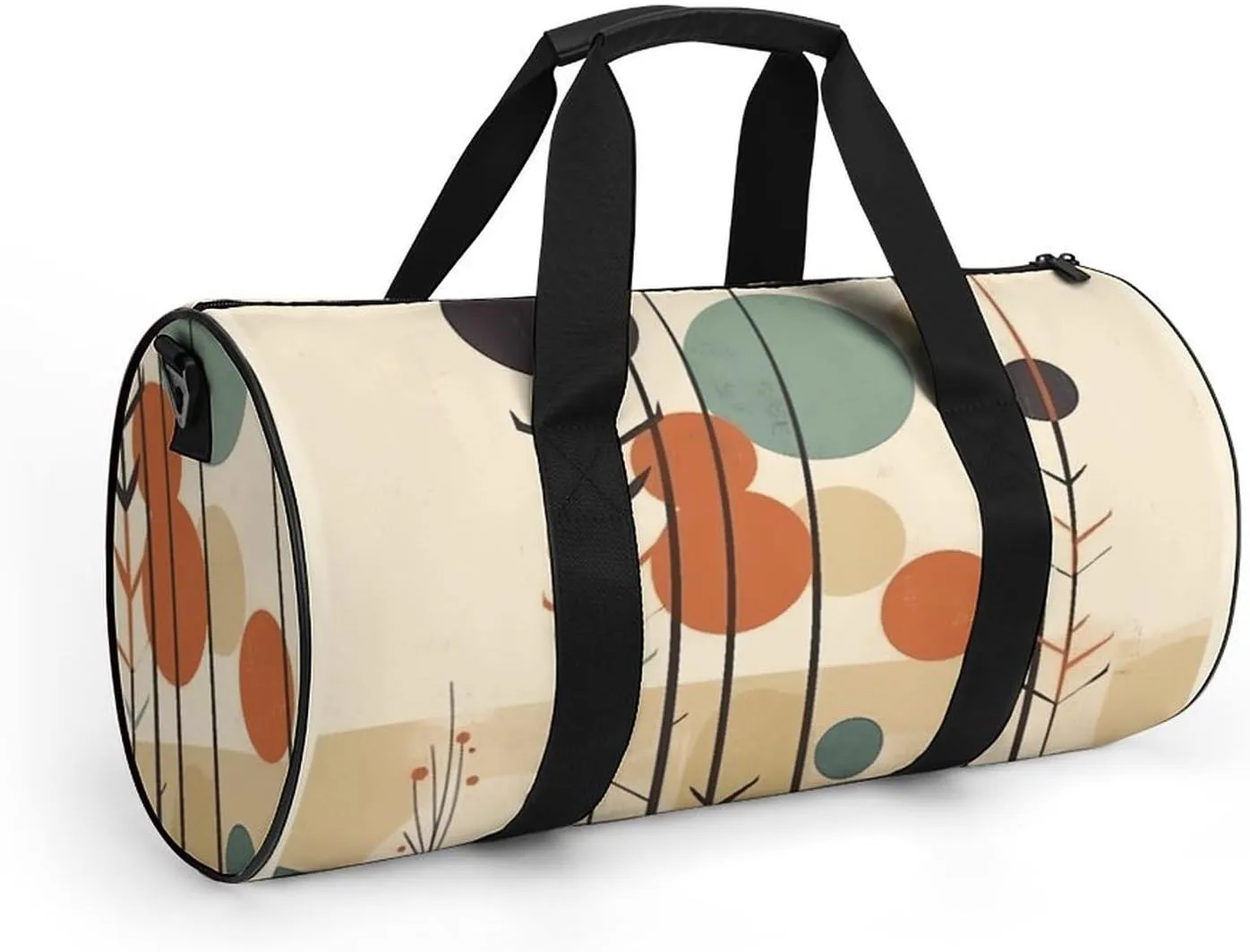 Travel Duffel Bag for Men And Women,Circular Style Pattern Waterproof Sports Fitness Bag Portable Travel Duffel Bag
