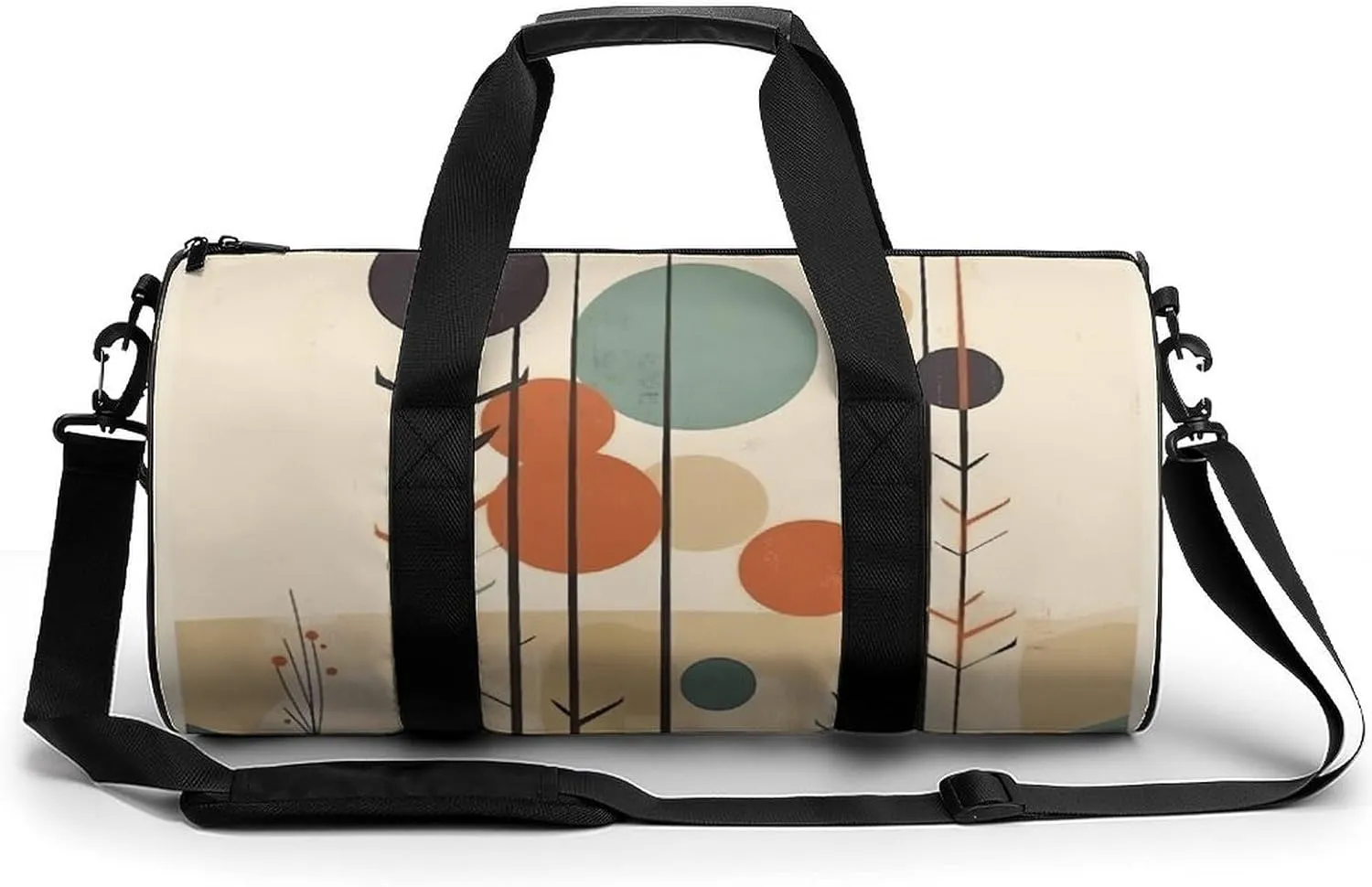 Travel Duffel Bag for Men And Women,Circular Style Pattern Waterproof Sports Fitness Bag Portable Travel Duffel Bag