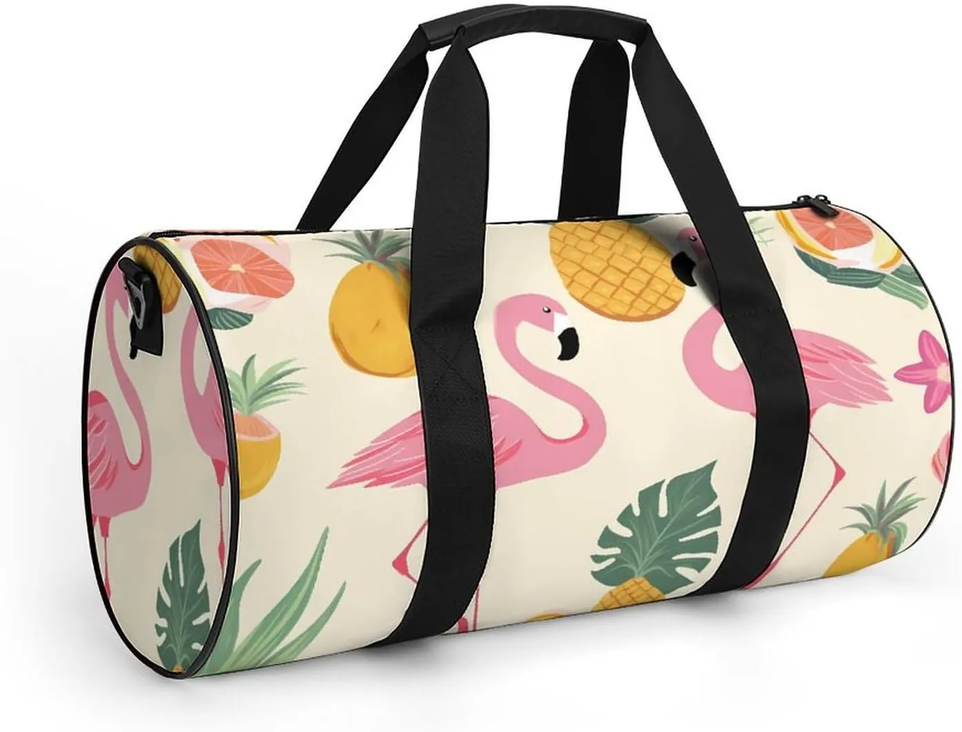 Travel Duffel Bag for Men And Women,Flamingos And Pineapples Waterproof Sports Fitness Bag Portable Travel Duffel Bag