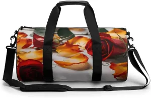 Travel Duffel Bag for Men And Women,Flowers And Petals Waterproof Sports Fitness Bag Portable Travel Duffel Bag