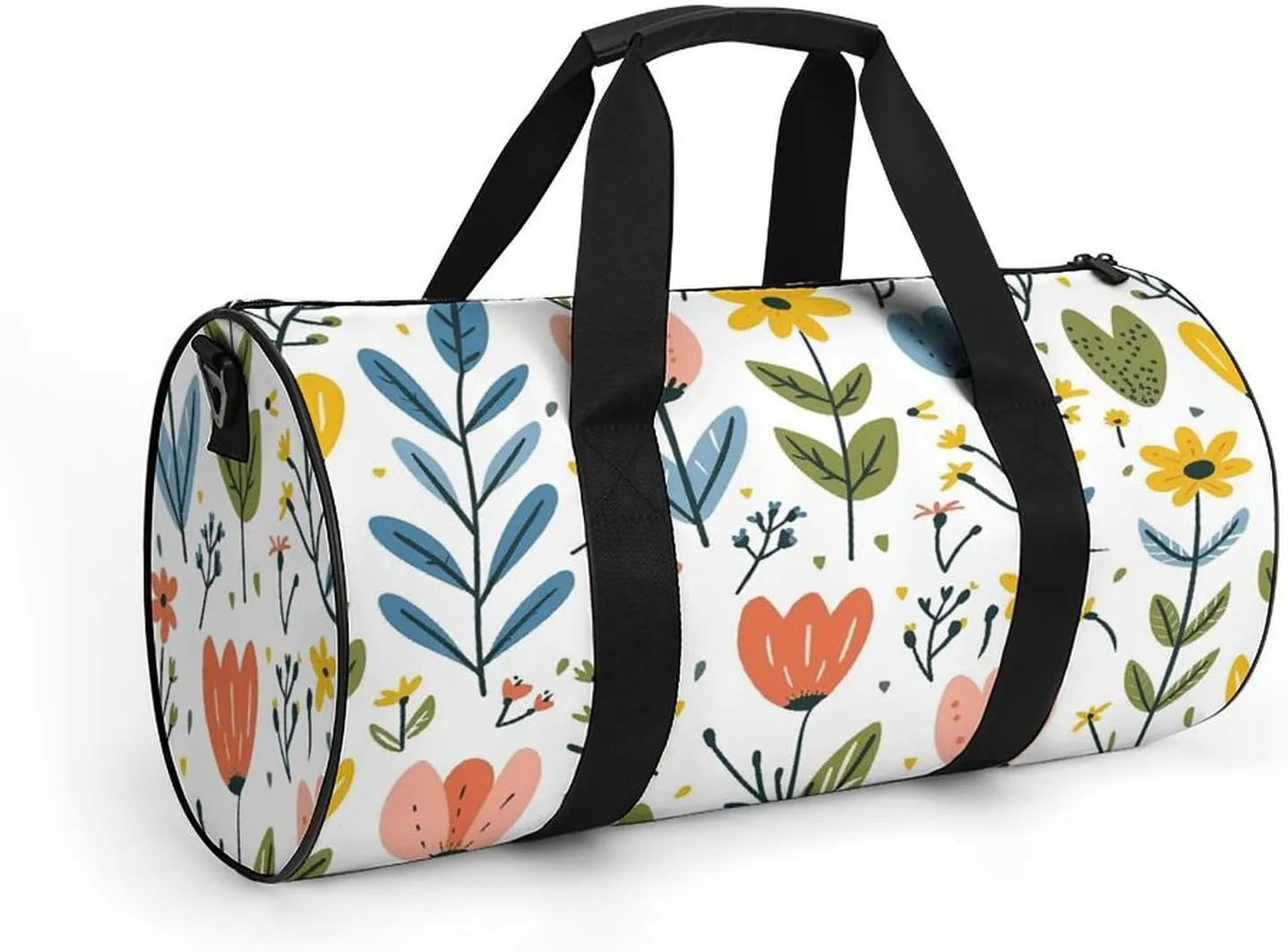 Travel Duffel Bag for Men And Women,Hearts And Flowers Waterproof Sports Fitness Bag Portable Travel Duffel Bag