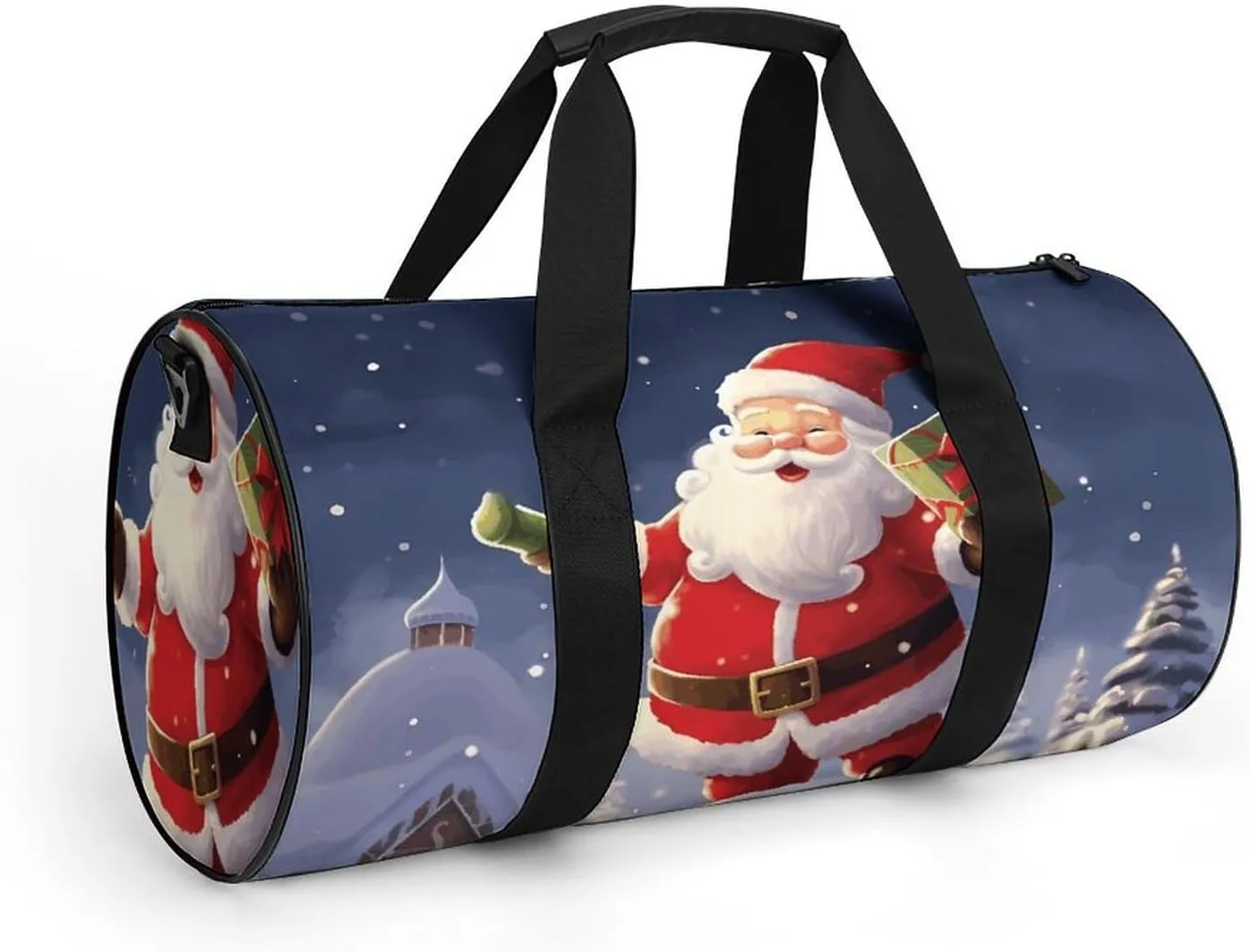 Travel Duffel Bag for Men And Women,Merry Christmas Santa Waterproof Sports Fitness Bag Portable Travel Duffel Bag