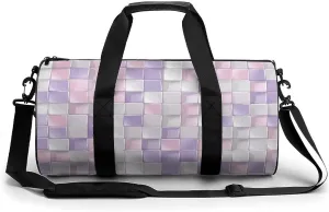 Travel Duffel Bag for Men And Women,Pastel Colored Squares Waterproof Sports Fitness Bag Portable Travel Duffel Bag