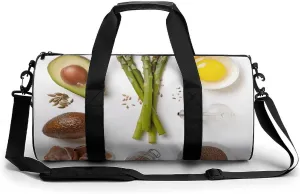 Travel Duffel Bag for Men And Women,Small Jar of Flax Seeds Waterproof Sports Fitness Bag Portable Travel Duffel Bag