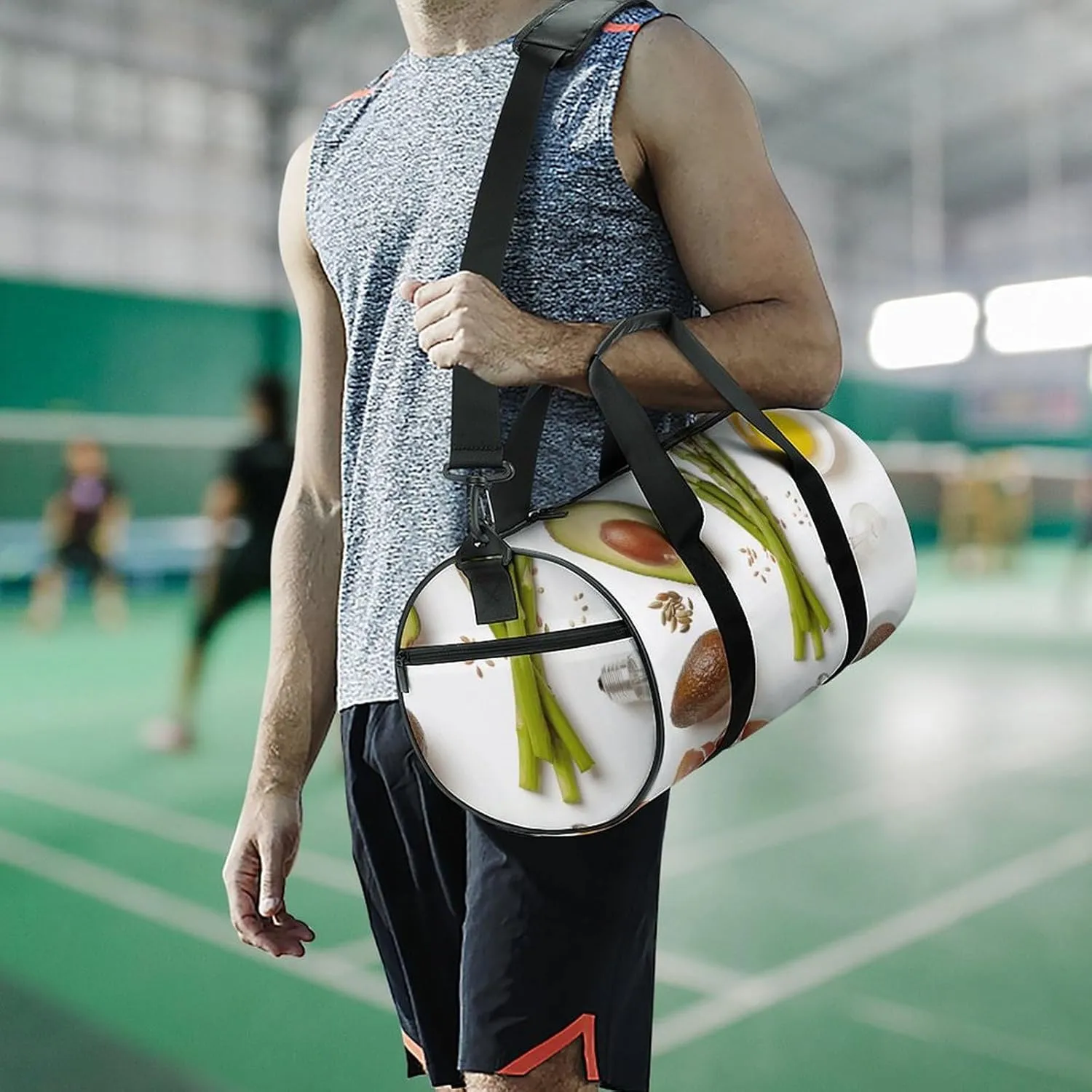 Travel Duffel Bag for Men And Women,Small Jar of Flax Seeds Waterproof Sports Fitness Bag Portable Travel Duffel Bag