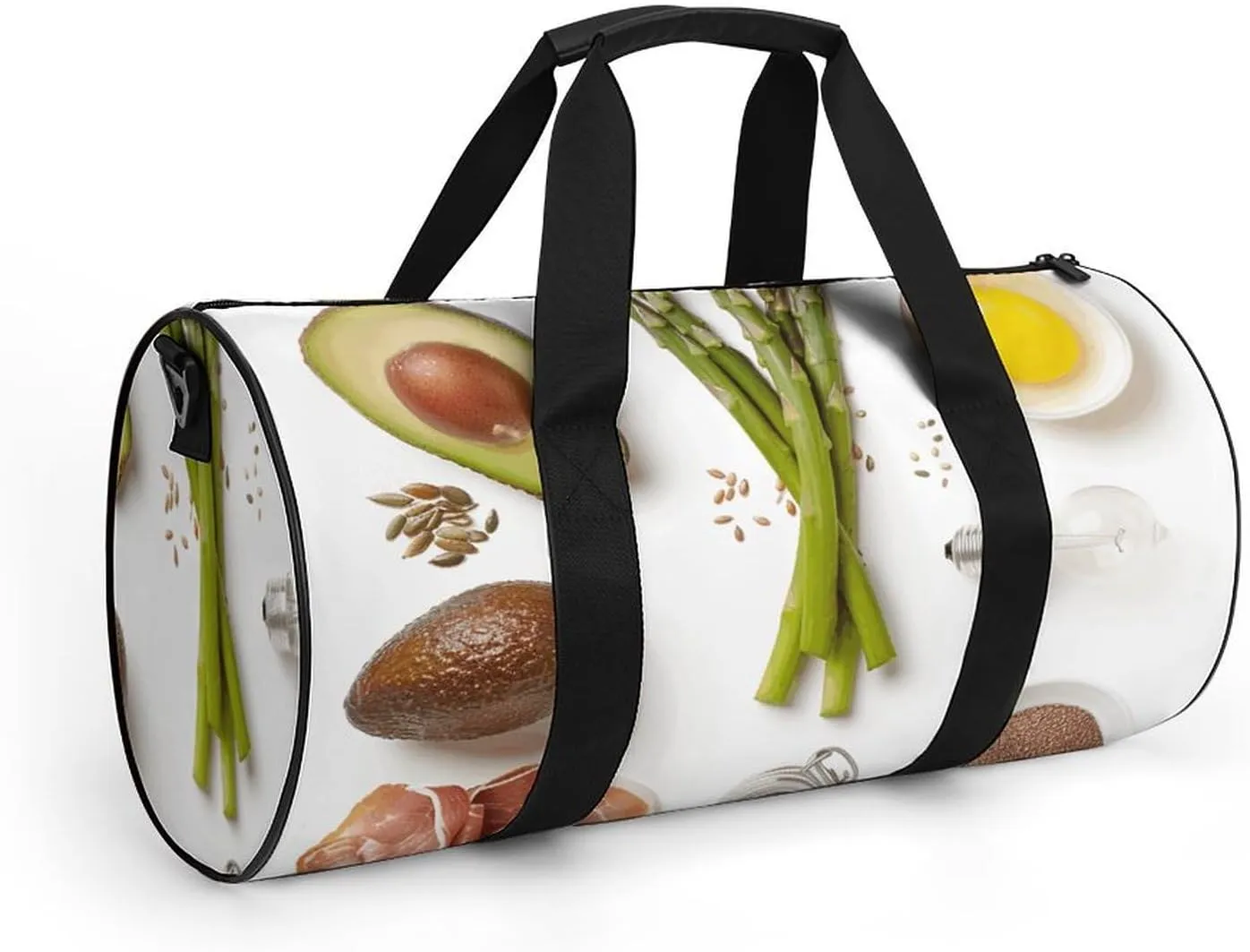 Travel Duffel Bag for Men And Women,Small Jar of Flax Seeds Waterproof Sports Fitness Bag Portable Travel Duffel Bag