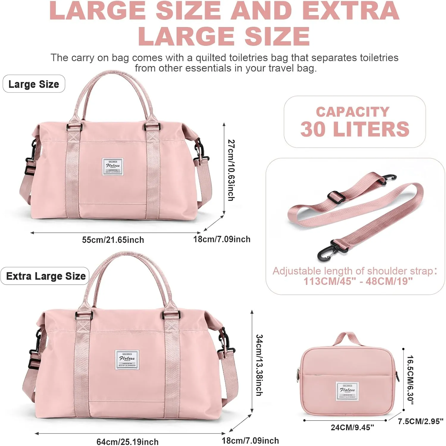 Travel Duffel Bag,Sports Tote Gym Bag,Shoulder Weekender Overnight Bag for Women