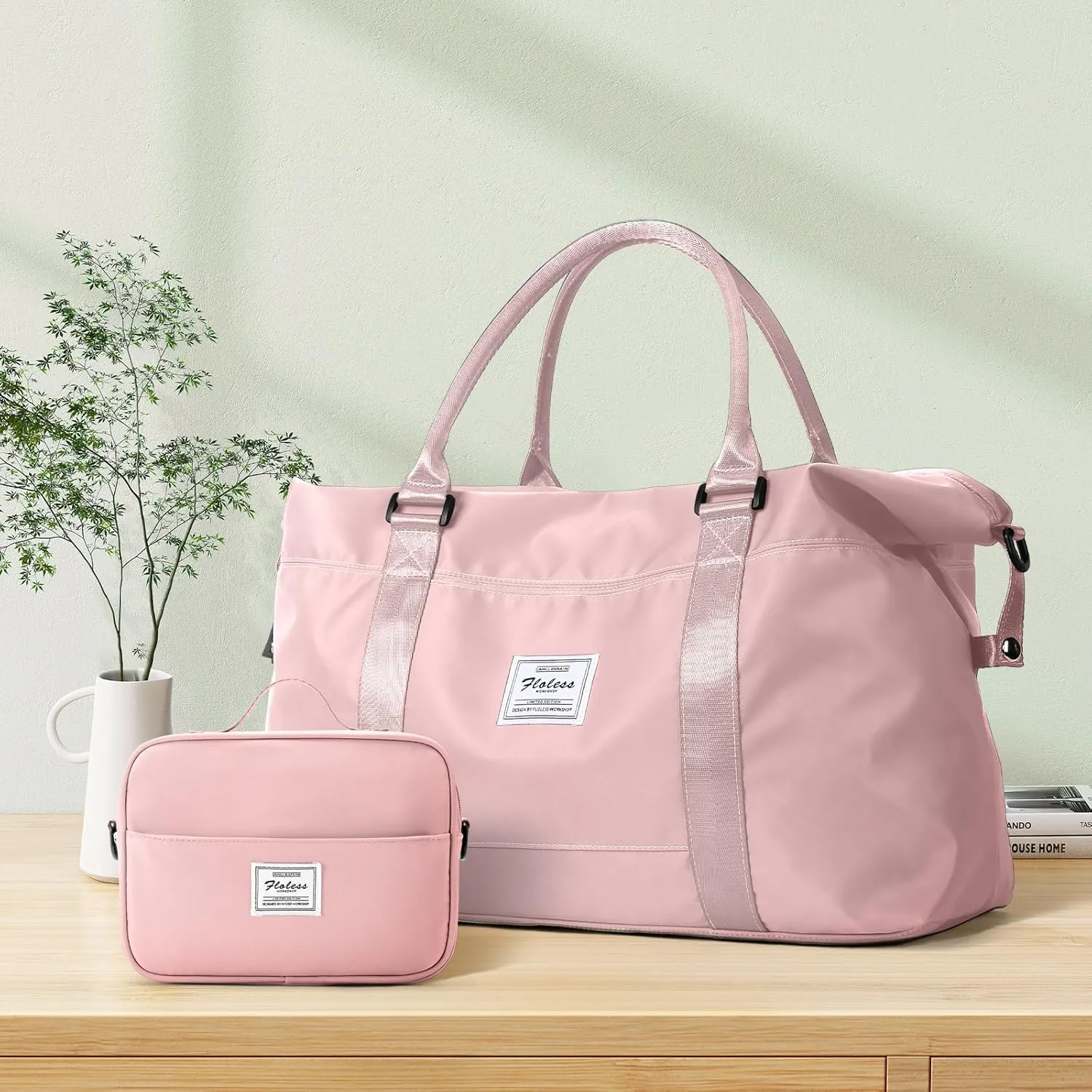 Travel Duffel Bag,Sports Tote Gym Bag,Shoulder Weekender Overnight Bag for Women