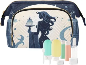 Travel Makeup Bag Beauty with Palace Lantern and Moon Large Capacity Cosmetic Bags for Women
