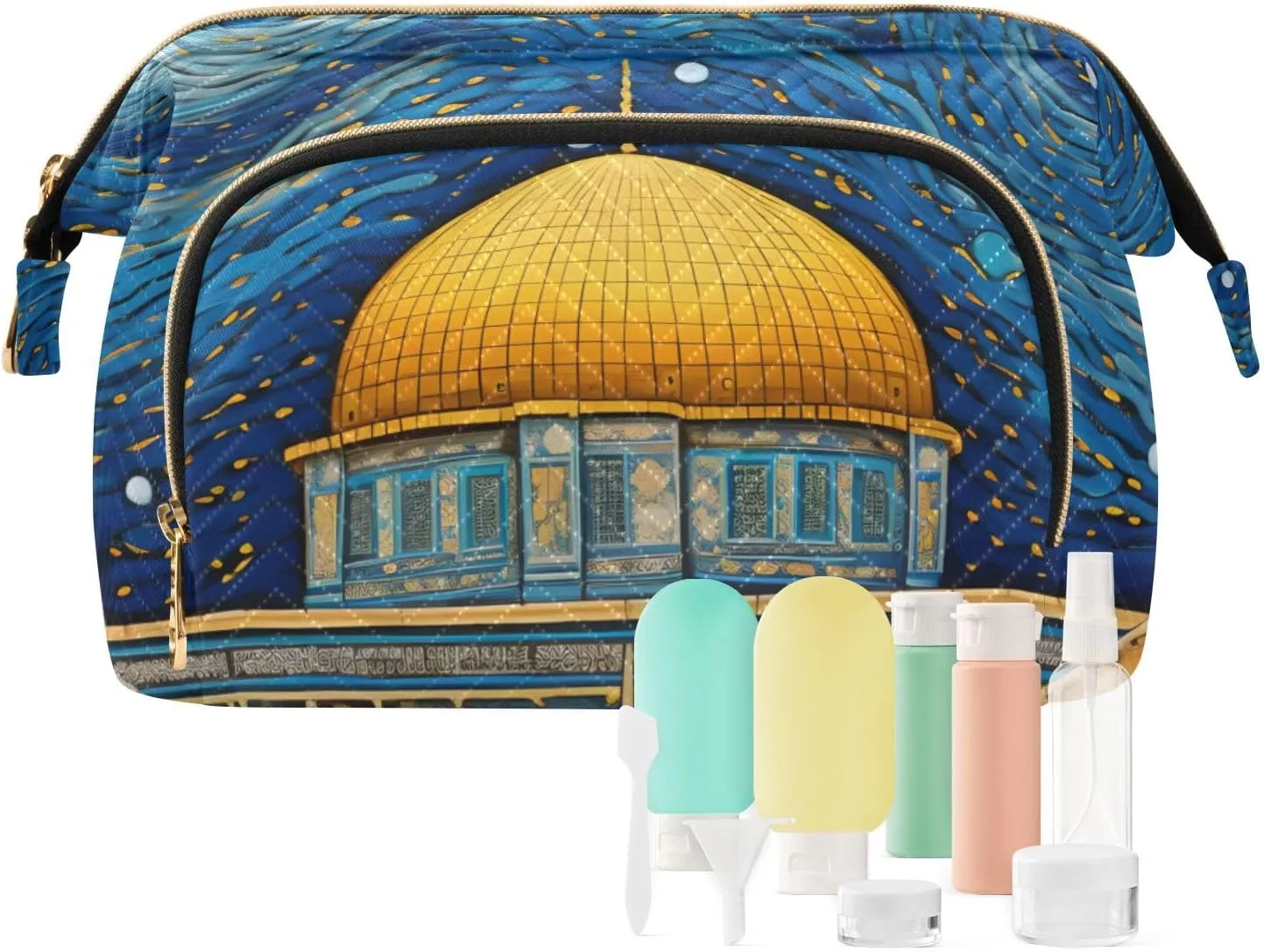 Travel Makeup Bag Palace Starry Night Large Capacity Cosmetic Bags for Women