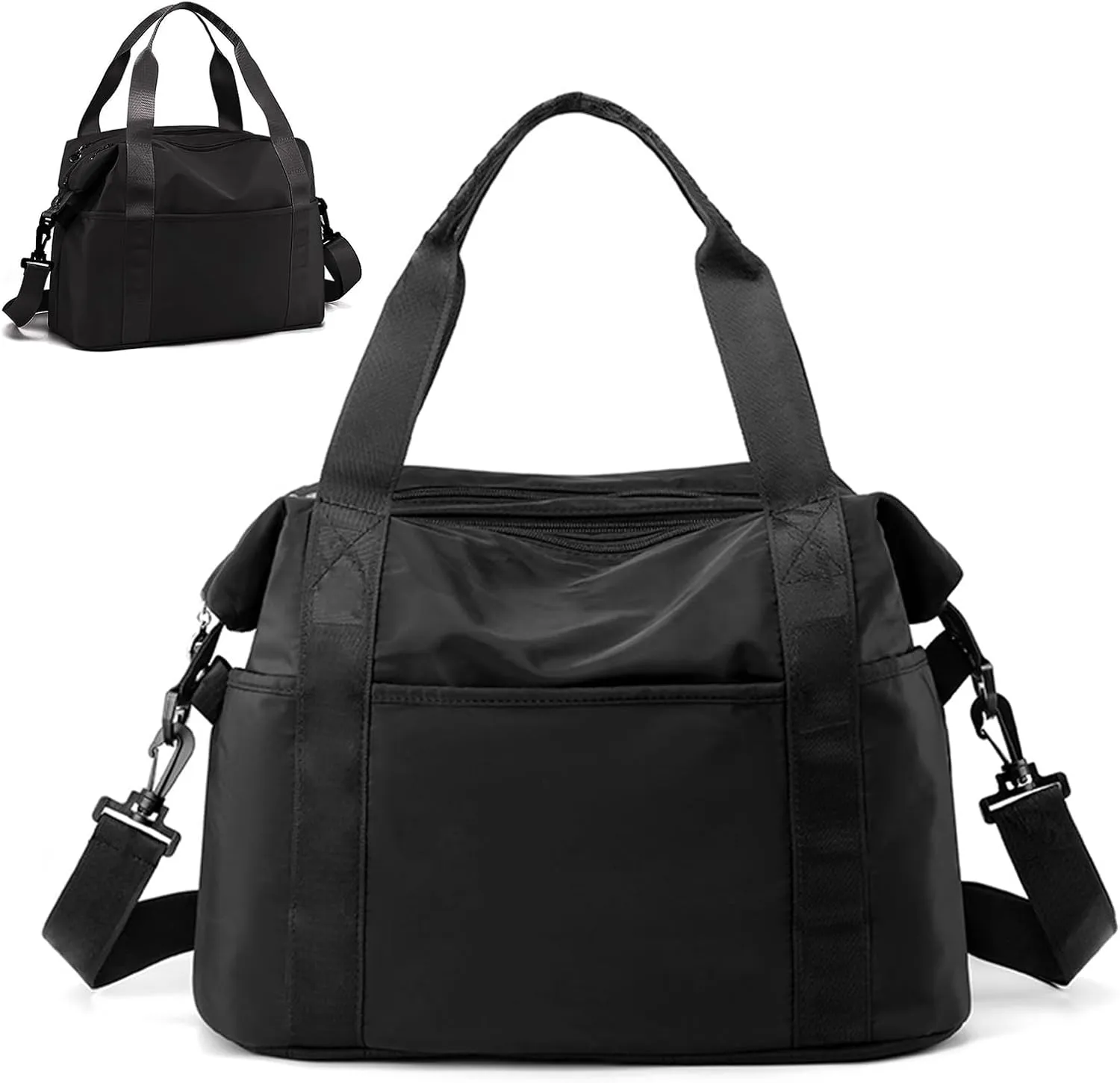 Travel Tote Bag Weekend Bag Sports Gym Yoga Bag Travel Tote Bags for Women with Trolley Sleeve Nylon Tote Purse