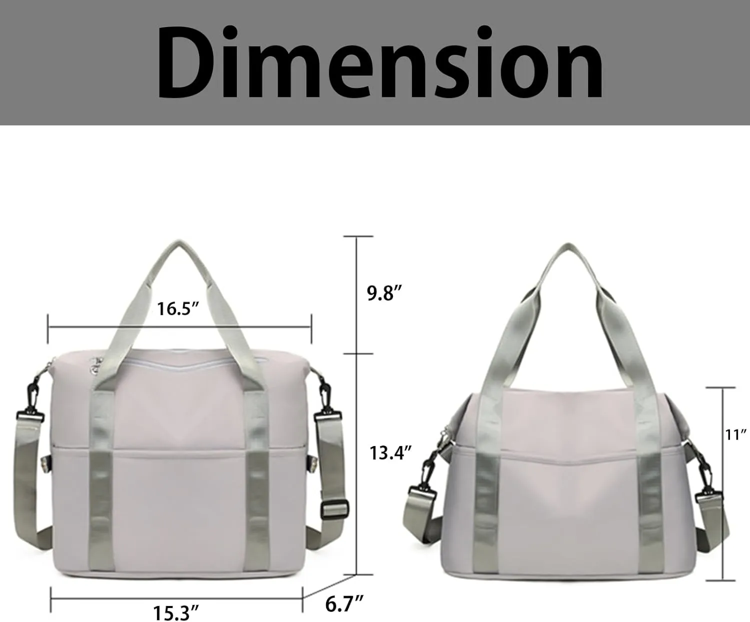 Travel Tote Bag Weekend Bag Sports Gym Yoga Bag Travel Tote Bags for Women with Trolley Sleeve Nylon Tote Purse