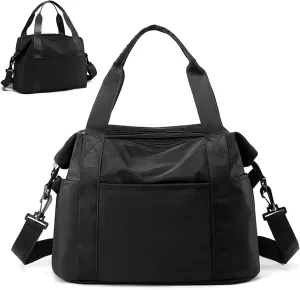 Travel Tote Bag Weekend Bag Sports Gym Yoga Bag Travel Tote Bags for Women with Trolley Sleeve Nylon Tote Purse