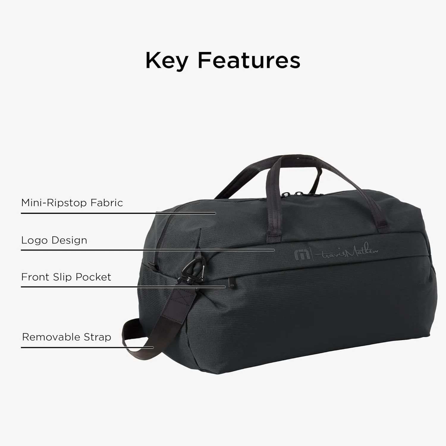 TravisMathew Lateral Duffel TMB200, Black