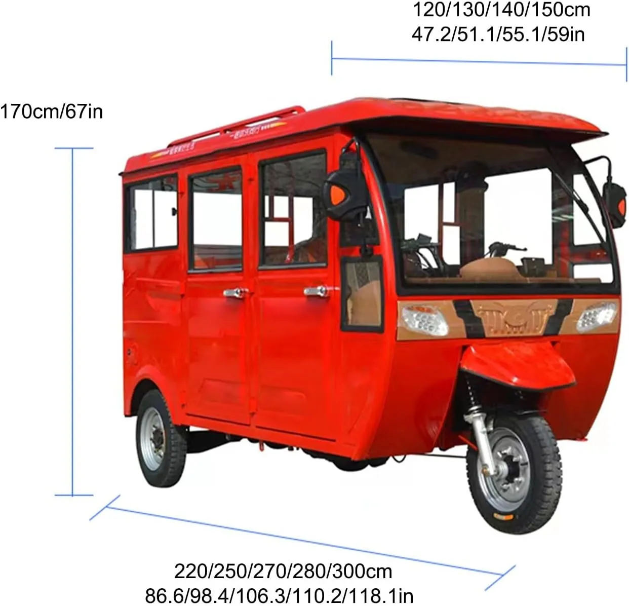 Tricycle Cover, Outdoors Indoors Dust Wind Proof Anti-UV 3 Wheeled Bike Cover, Lock Holes and Storage Bag, with Night Reflective, Waterproof and All-Weather(Silver,220 * 120cm/89 * 47in)