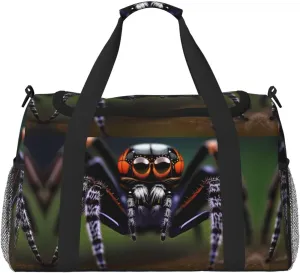 Tropical rainforest spiders Travel Tote Bag with Adjustable Shoulder Strap and Large Capacity
