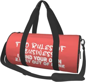Two Rules Of Business, Mind Your Own Duffel Bag Gym Bag Travel Sports Tote Large Foldable Beach Swim Yoga2