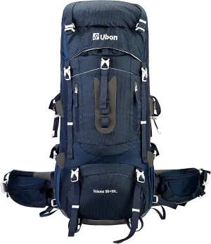 Ubon 60L Internal Frame Hiking Backpack Waterproof Camping Backpack with Rain Cover