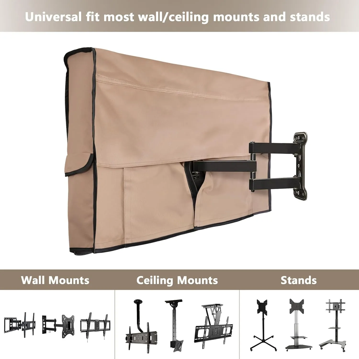ULTCOVER Waterproof Outdoor TV Cover for 28-32 inch Outside Flat Screen Televisions with Mounts and Stands