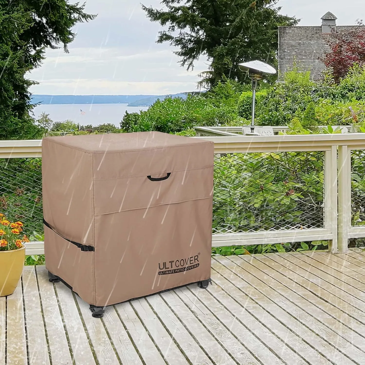 ULTCOVER Waterproof Prep Table Cover for 30 Inch Keter Unity Small Portable Table, Outdoor Storage Cabinet Prep Station Cover 30L x 23W x 34H inch