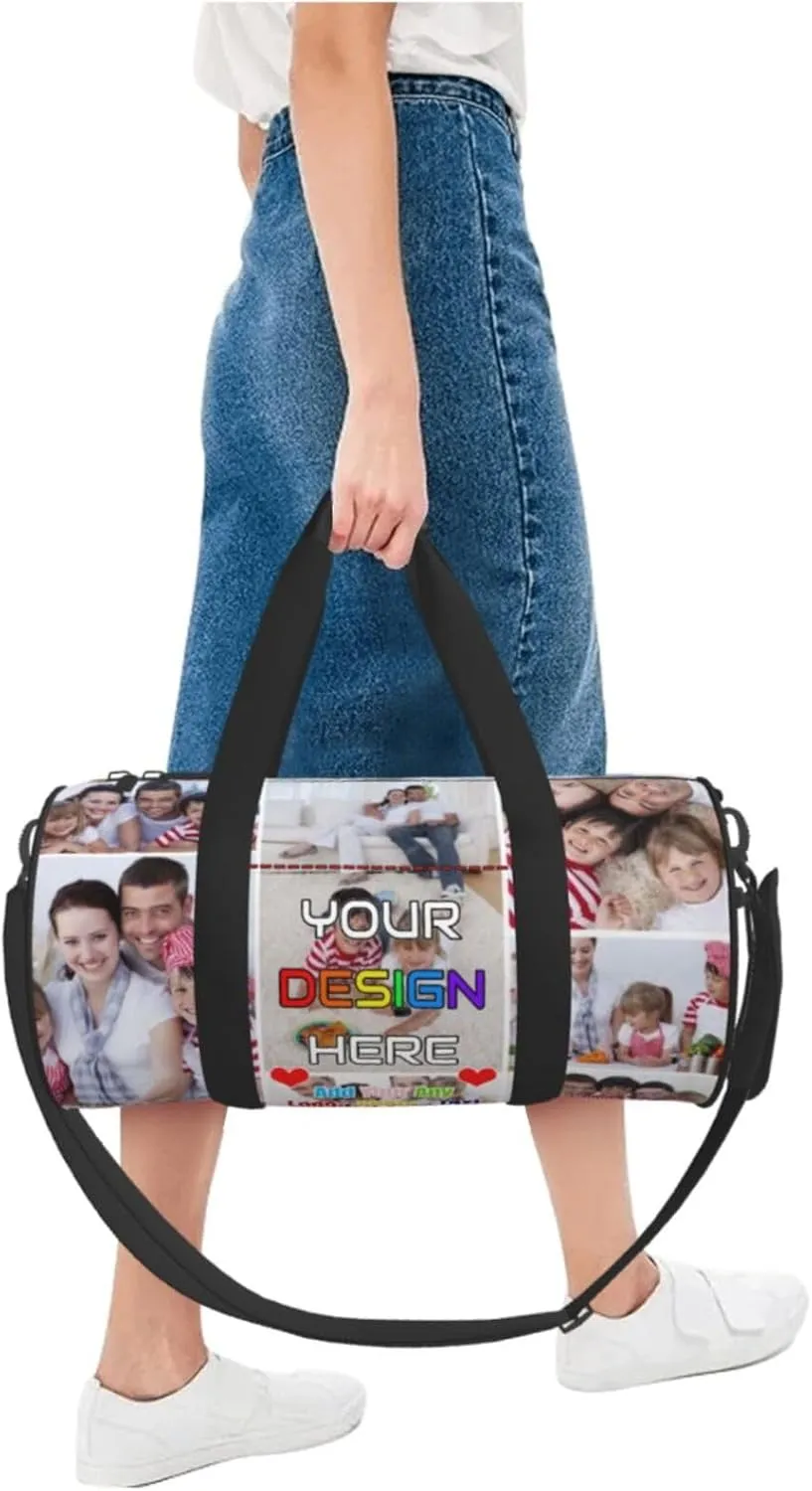 Unisex Custom Duffle Bag Add Name Image Logo Text Personalized Tote Bags For Travel Sport Gym Yoga Golf Customized Gifts